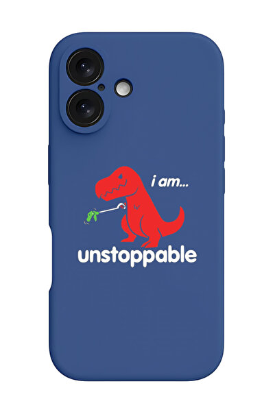 Theodor غطاء حماية سيليكون سائل مقاوم للصدمات لجهاز iPhone 16 باللون الأزرق -...