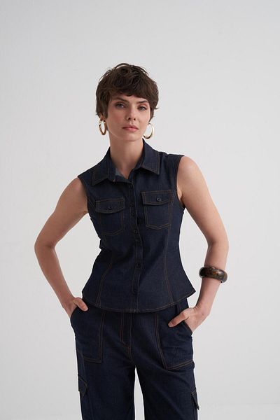 AÈC PRIVÈ Women's Gold Buttoned Vest Trousers Double Suit 777
