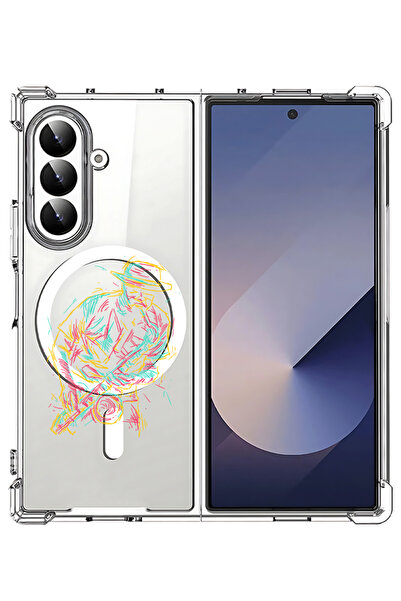 Theodor غلاف لهاتف Samsung Galaxy Z Fold 7 متوافق مع MagSafe، غطاء هاتف مقاوم...