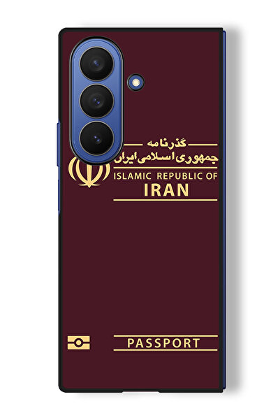 Theodor جراب متوافق مع هاتف Samsung Galaxy Z Fold مقاس 7 - 8 بوصات، غطاء حماية مقاوم للصدمات، جواز سفر إيراني