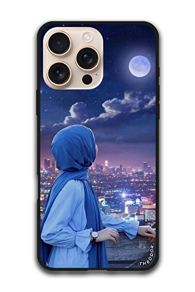 Theodor جراب حماية لهاتف i16 Pro Max (6.9) بوصة، فتاة محجبة تنظر إليه