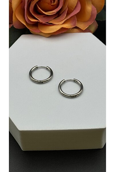 SK aksesuar Small Hoop Steel Earrings