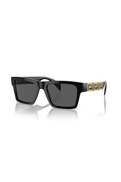 Versace Man Rectangle Sunglasses- Ve 4445 - Lense Size:54mm - Black