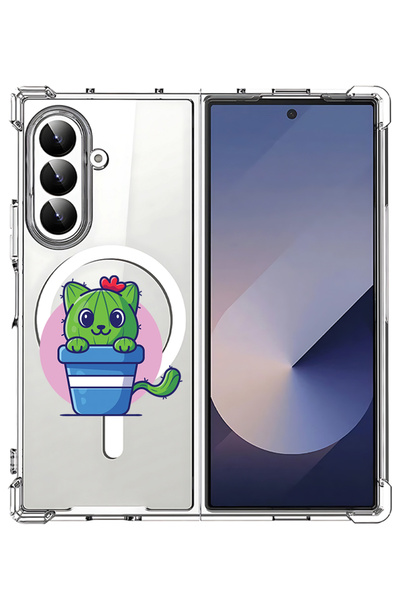 Theodor غلاف لهاتف Samsung Galaxy Z Fold 7 متوافق مع MagSafe، غطاء هاتف مقاوم...