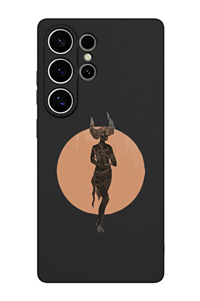 Theodor غطاء حماية سائل من السيليكون المقاوم للصدمات لهاتف سامسونج جالاكسي S25 ألترا (أسود) - سكوربيو