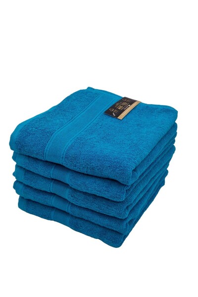 rotop Set 5 bucati Face Towels , Greek Model, 50 x 90 cm, 100% Cotton Pakistan, White