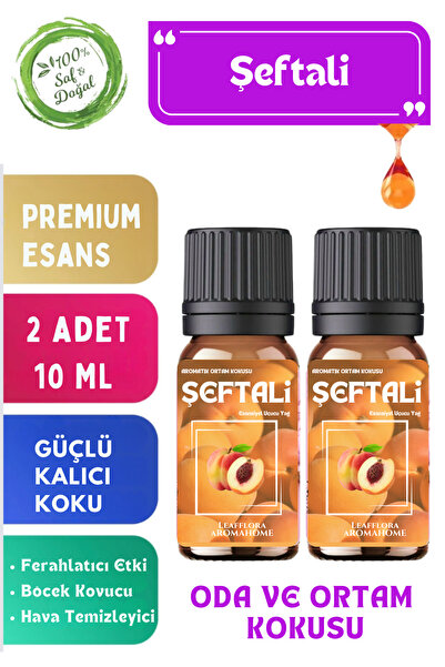 LeafFlora AromaHome Şeftali- Esansiyel Uçucu Yağ - Aromatik Oda ve Ortam Koku...