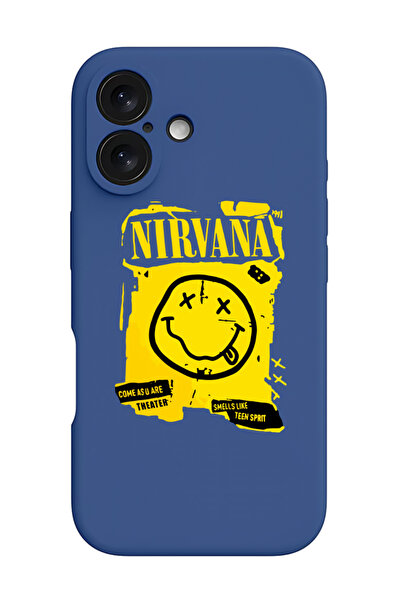 Theodor غطاء حماية سيليكون سائل مقاوم للصدمات لجهاز iPhone 16 أزرق - نيرفانا