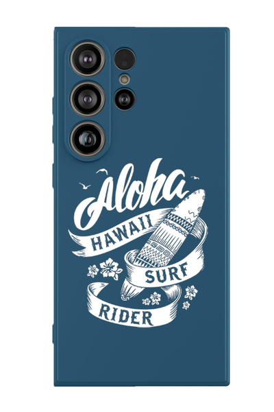 Theodor غطاء حماية سائل من السيليكون لهاتف سامسونج جالاكسي S25 ألترا (أزرق) - ألوها هاواي