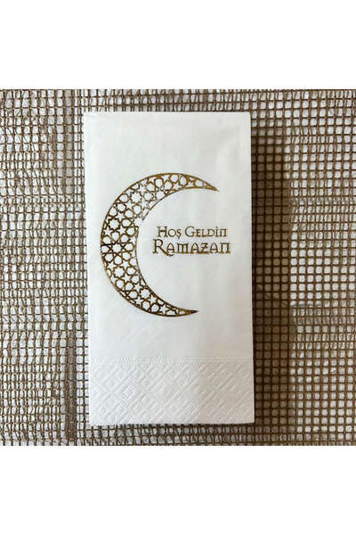 ZERO LAND - Ramazana Special 16-Pack Printed Napkin (Welcome Ramadan-Moon Pattern) Zrnet
