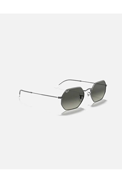 Ray-Ban RB3556N Octagonal Sunglasses 004/71 Grey Metal Frame with Grey Gradient Lenses