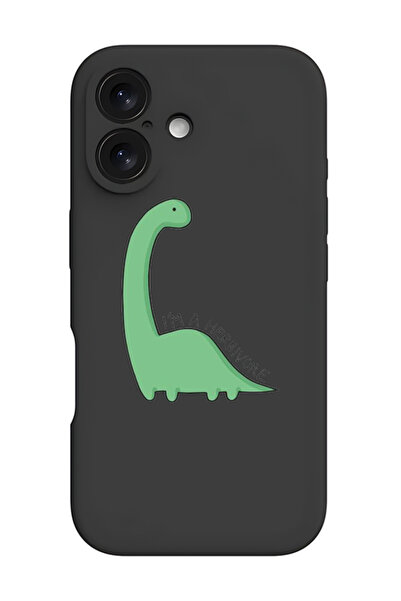 Theodor غطاء حماية سيليكون سائل مقاوم للصدمات لهاتف iPhone 16 Plus أسود - دينو