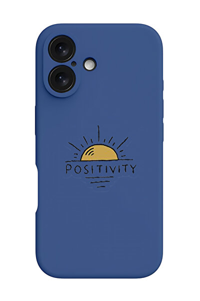 Theodor جراب حماية سيليكون سائل مقاوم للصدمات لهاتف iPhone 16 Plus أزرق - إيج...