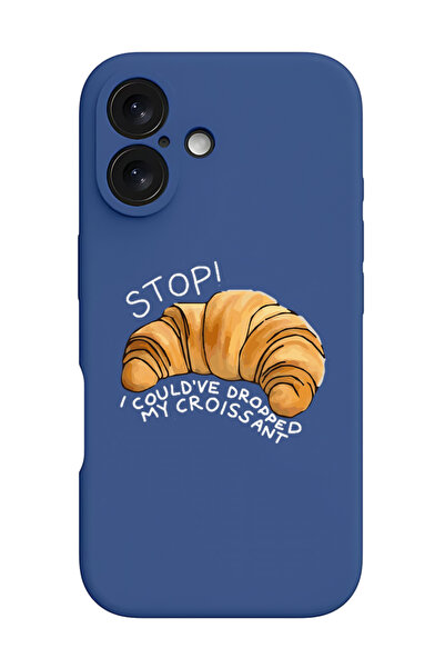 Theodor غطاء حماية سيليكون سائل مقاوم للصدمات لجهاز iPhone 16 Plus أزرق - كرو...