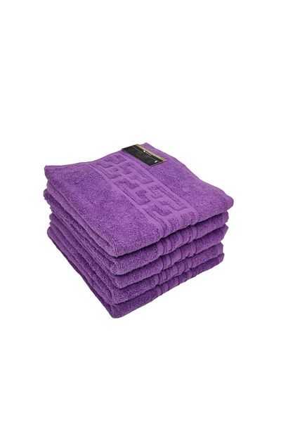 rotop Set 5 bucati Face Towels , Greek Model, 50 x 90 cm, 100% Cotton Pakistan, White