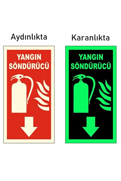 SIRADIŞI REKLAM YANGIN TÜPÜ UYARI LEVHASI FOSFORLU LÜMEN FOLYO BASKI
