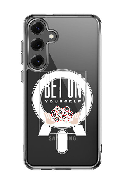 Theodor غلاف لهاتف Samsung S25 مقاس 6.2 بوصة من MagSafe، غطاء هاتف مقاوم للصدمات راهن على نفسك