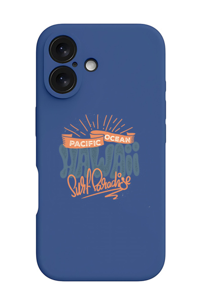 Theodor غطاء حماية أزرق من السيليكون السائل المقاوم للصدمات لهاتف iPhone 16 -...