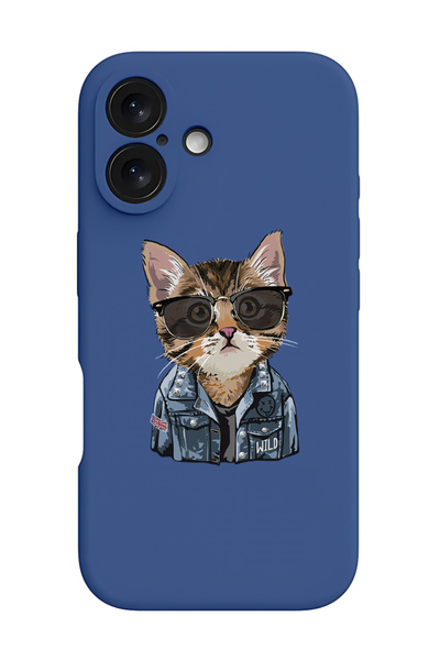 Theodor iPhone 16 Plus Blue Protective Liquid Silicone Shockproof Case - swag...
