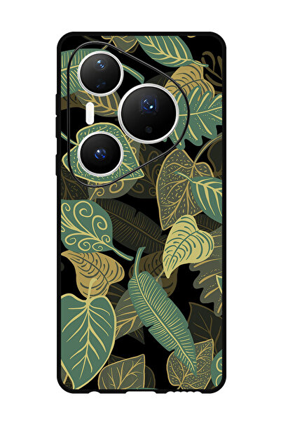 Theodor جراب متوافق مع هاتف هواوي بيورا 80 برو بلس غطاء حماية مقاوم للصدمات leaves_patterns_texture