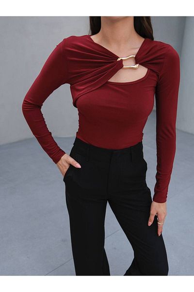 Butik Beyza Buckle Sandy Blouse