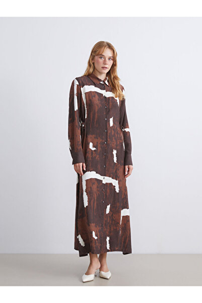 LC Waikiki Batik Patterned Shirt Dress