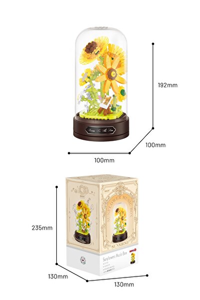 balody Çiçek Sanatı Müzik Kutusu Yapı Bloğu Seti – 483 Parça