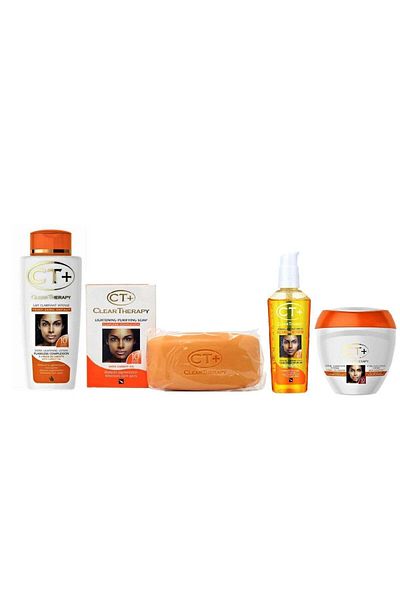 CTX CT Clear Set of 5 cream, face wash, body lotion and soap for fairness & spotless & glowing face & bo