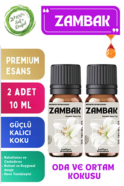 LeafFlora AromaHome Zambak - Esansiyel Uçucu Yağ - Aromatik Oda ve Ortam Koku...