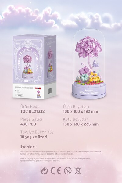 balody Sakura Blossom Müzik Kutusu Yapı Bloğu Seti – 436 Parça
