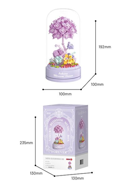 balody Sakura Blossom Müzik Kutusu Yapı Bloğu Seti – 436 Parça