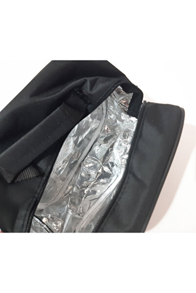 renkli çiçekler Lunch Bag Patterned 22X22X12 cm Lunch Bag with Thermos for School