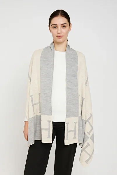 Sebir Moda H Patterned Double Sided Knitwear Shawl