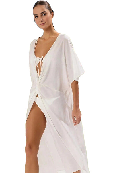 PayBuy فستان ماكسي للشاطئ للسيدات، بتفاصيل مكشكشة، شق، مريح، صيفي، للاستخدام ...