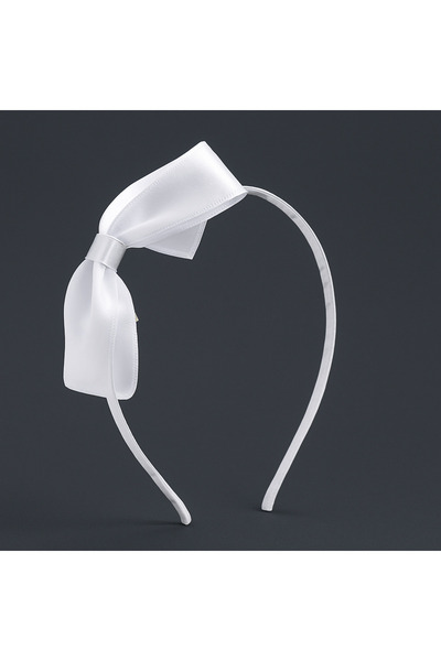 Pretty Black Satin Bow Crown – Stylish Headband