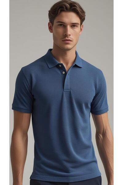 akyıldız iş elbiseleri Ανδρικό μπλουζάκι με κανονική εφαρμογή από βαμβακερό ύφασμα με απαλή υφή που αναπνέει χωρίς κυματισμό με γιακά πόλο