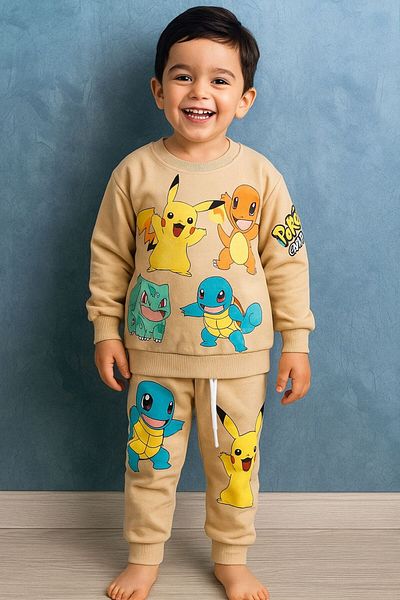GÜL Baby Printed Long Sleeve Men's Bottom Top Set