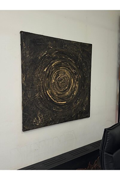 ESLEM ALTIN SPİRAL EL YAPIMI 3D MODERN DUVAR TABLOSU