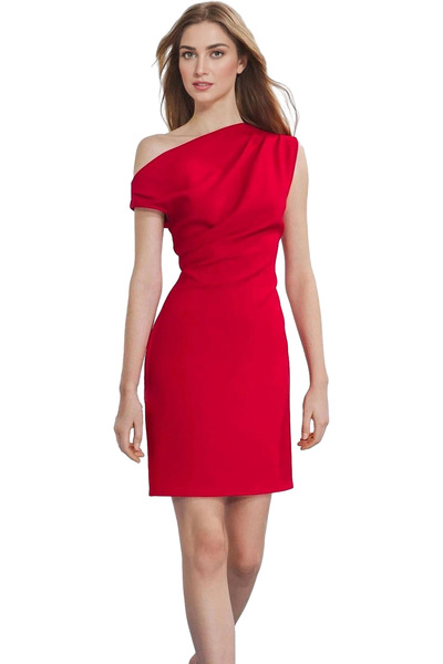 PayBuy Γυναικείο μίνι Bodycon υφαντό φόρεμα με ασύμμετρο γιακά Καλοκαιρινό κο...