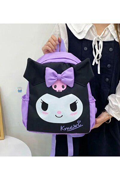 BUCHE Sanrio Kuromi Mor Fiyonklu Anaokul Çantası