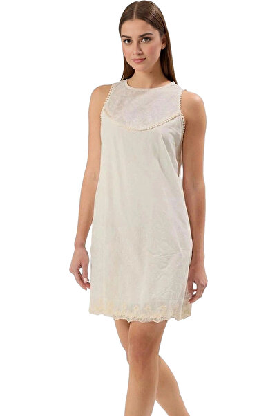 PayBuy Rochie mini pentru femei, linie A, cu dantelă, detaliată, bumbac, vară...