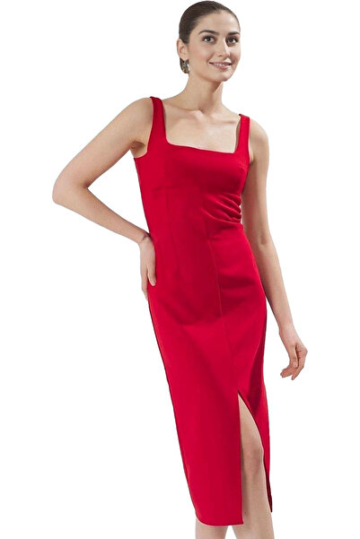 PayBuy فستان نسائي منسوج بدون أكمام متوسط ​​الطول، قصة عصرية، يلتف على الجسم،...