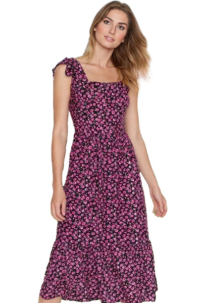 PayBuy Γυναικείο φόρεμα μίντι σε γραμμή Α με λουλουδάτο σχέδιο Ιμάντας από βι...