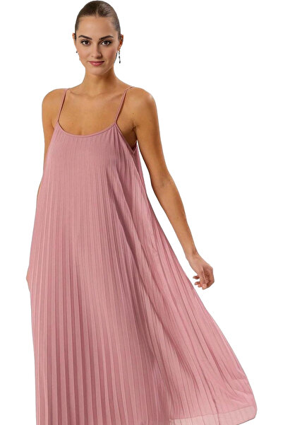 PayBuy فستان نسائي طويل بطيات على شكل حرف A من التول، قماش محبوك، نمط كاجوال ...