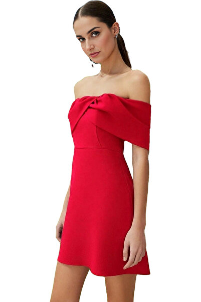 PayBuy Kadın Carmen Yaka Kısa Elbise Finike Dokuma Yazlık Mezuniyet Elbisesi ...