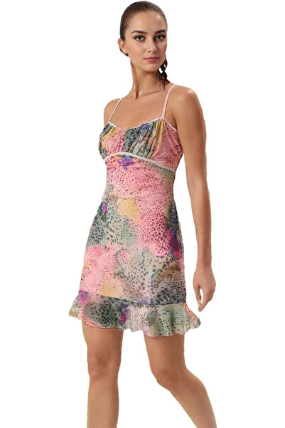 PayBuy Mini rochie de seară pentru femei Rochie Model abstract Volan Detaliat...