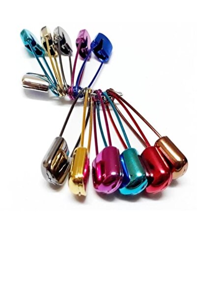 BEİLYS COSMETİCS & ACCESSORY Ac de siguranță colorat de fier 4 cm 10 buc