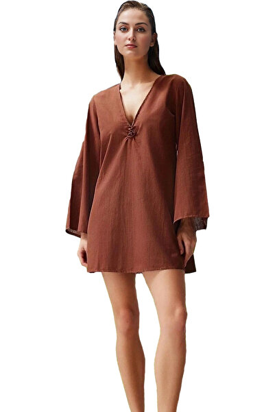 PayBuy Γυναικείο φόρεμα παραλίας Mini Shift V λαιμόκοψη Βαμβακερό Άνετο καλοκ...