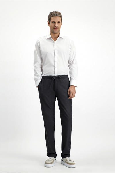 Kiğılı Long Sleeve Slim Fit Slim Fit Classic Patterned Cotton Shirt