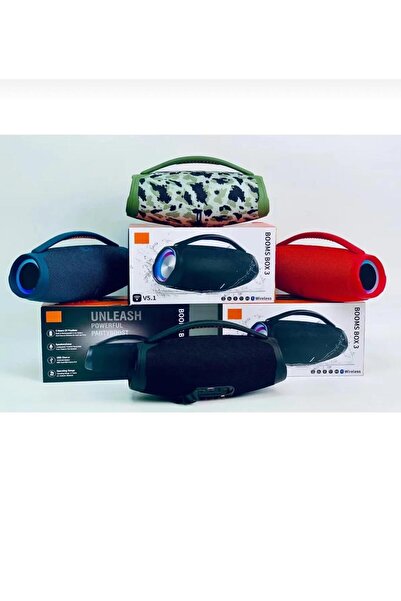 KTR TECH BOOMS BOX3 BLUETOOTH SPEAKER ŞARJLI LED IŞIKLI KABLOSUZ HOPARLÖR KTR...
